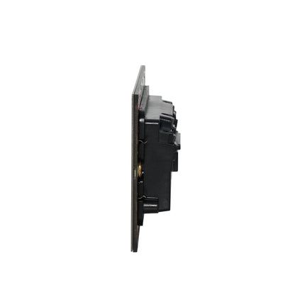Double UK Socket 13A – On/Off – Stainless Steel