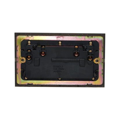 Double UK Socket 13A – On/Off – Stainless Steel
