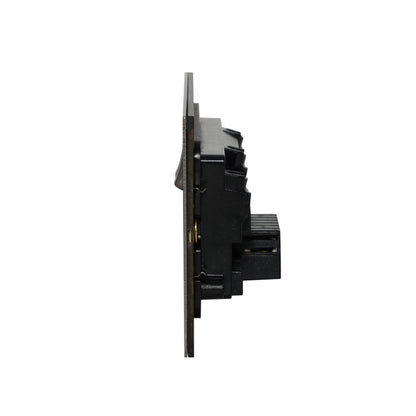 Double MF Socket 13A – On/Off + USB + Type-C – Stainless Steel