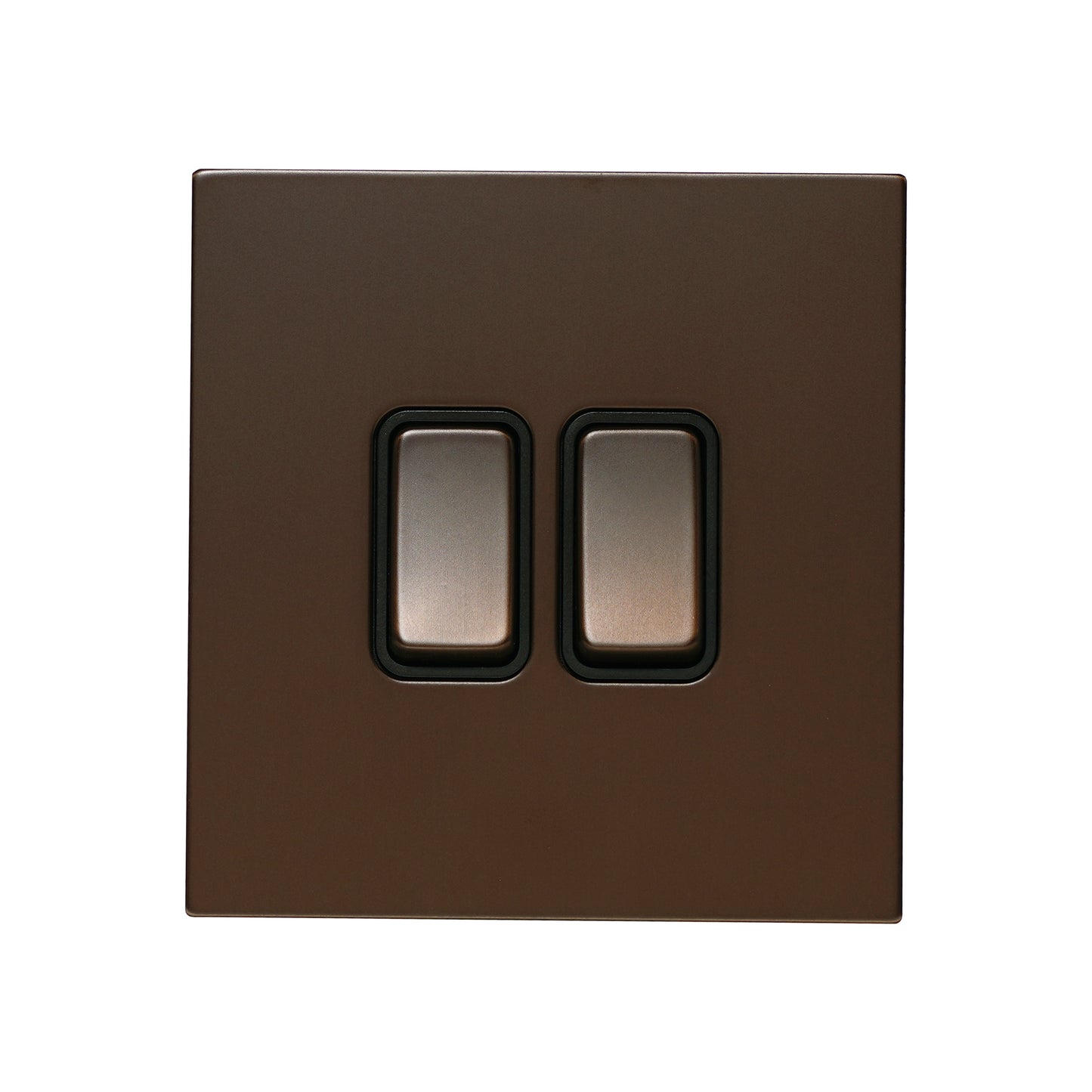 2 Gang 2 Way Switch – Rocker Button – Stainless Steel