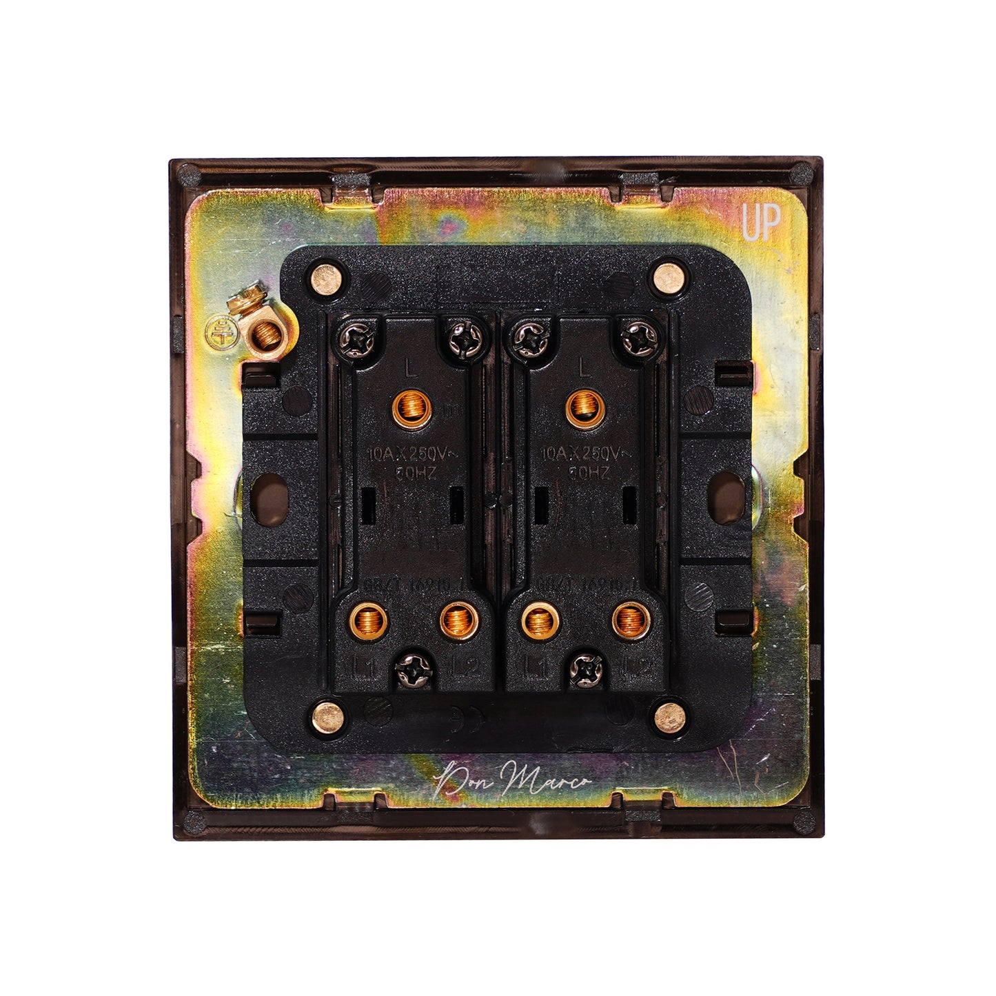 2 Gang 2 Way Switch – Rocker Button – Stainless Steel