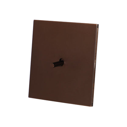 1 Gang 2 Way Switch – Plain Toggle – Stainless Steel / Copper