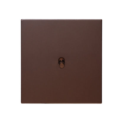 1 Gang 2 Way Switch – Plain Toggle – Stainless Steel / Copper