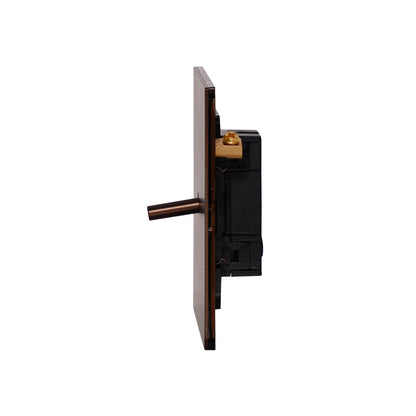 1 Gang 2 Way Switch – Plain Toggle – Stainless Steel / Copper