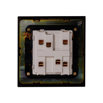 1 Gang Intermediate Switch – Plain Toggle – Stainless Steel / Copper