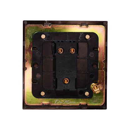 1 Gang 2 Way Switch – Plain Toggle – Stainless Steel / Copper