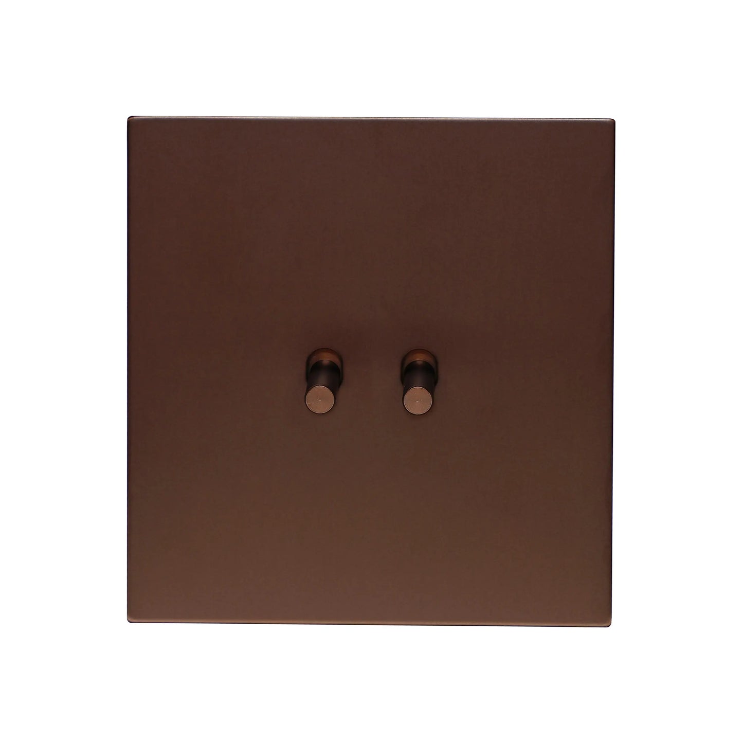 1 Gang 2 Way Switch – Plain Toggle – Stainless Steel / Copper