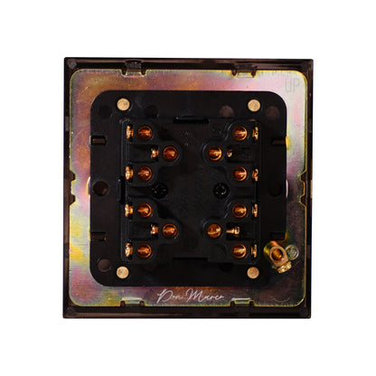 4 Gang 2 Way Switch (86) – Knurled Toggle – Stainless Steel / Copper