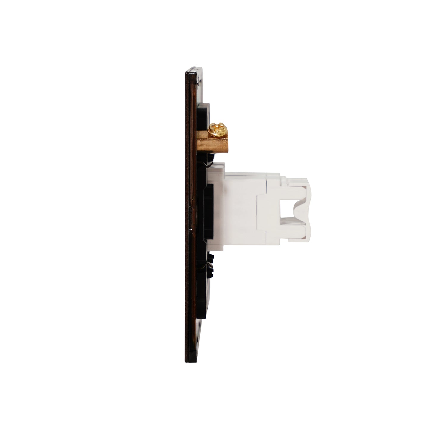 Tel + Computer Socket – Stainless Steel