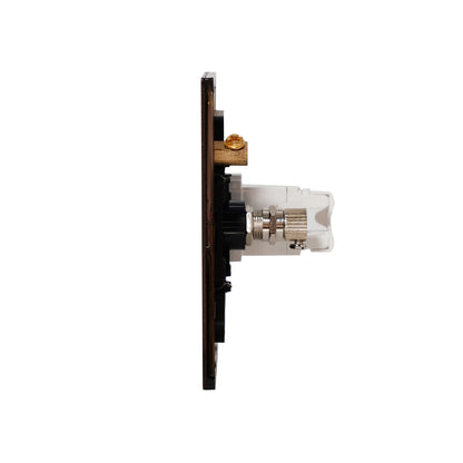 TV + Computer Socket – Stainless Steel