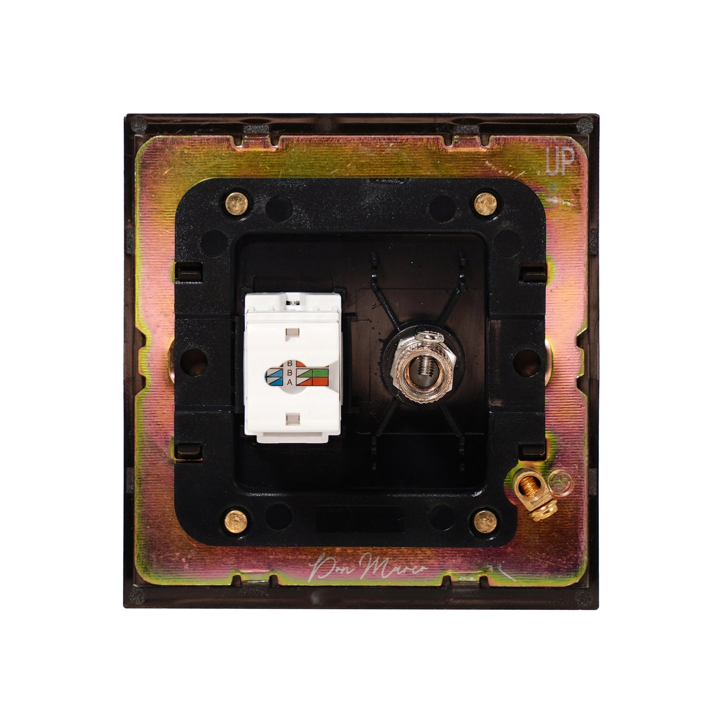 TV + Computer Socket – Stainless Steel