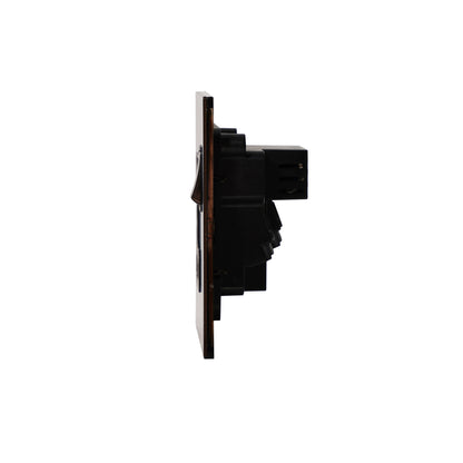 Single MF Socket 13A – On/Off + USB + Type-C – Stainless Steel