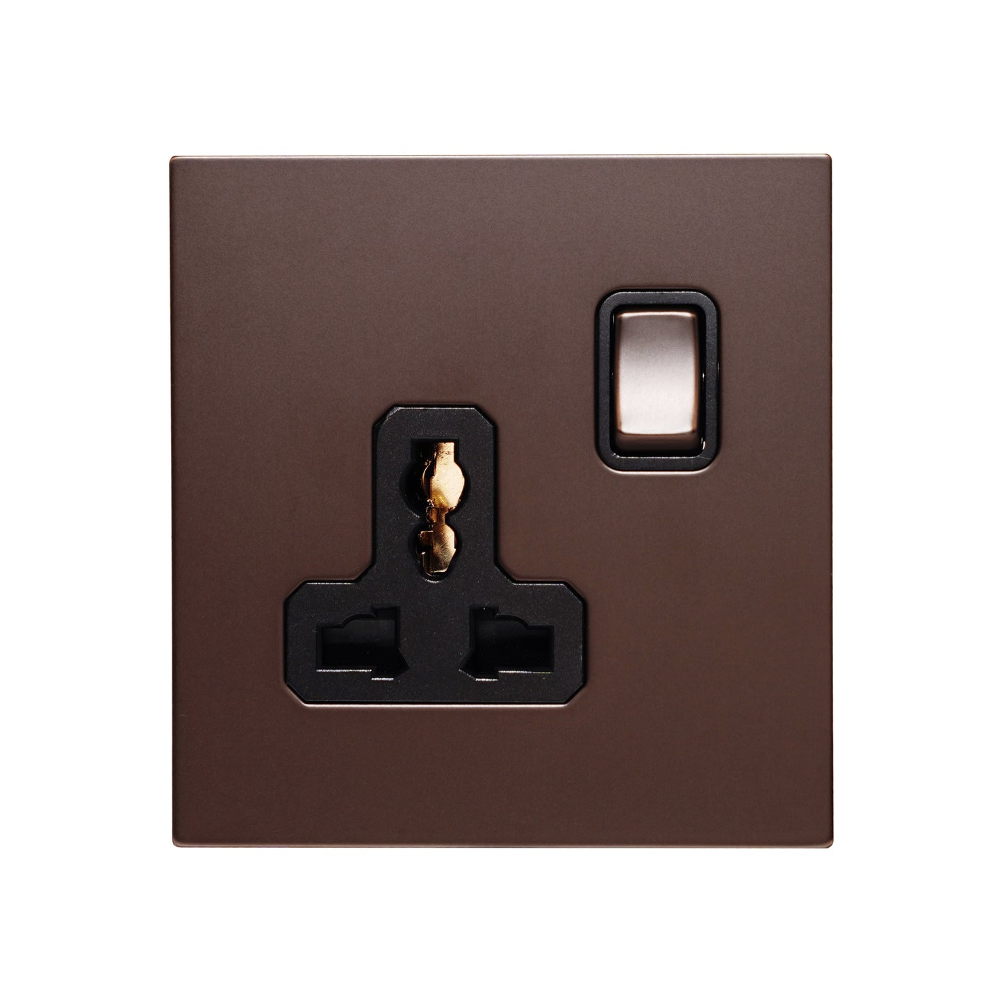 Single MF Socket 13A – On/Off – Stainless Steel