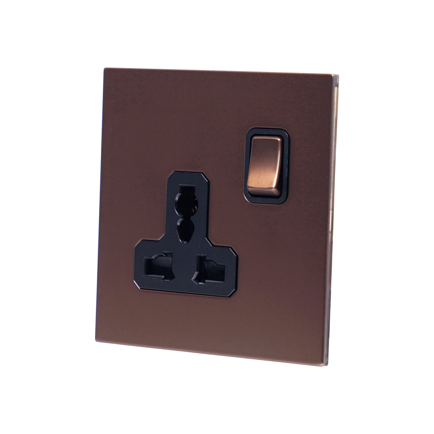 Single MF Socket 13A – On/Off – Stainless Steel