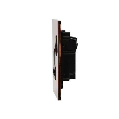Single MF Socket 13A – On/Off – Stainless Steel
