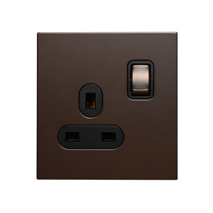 Single UK Socket 13A – On/Off – Stainless Steel