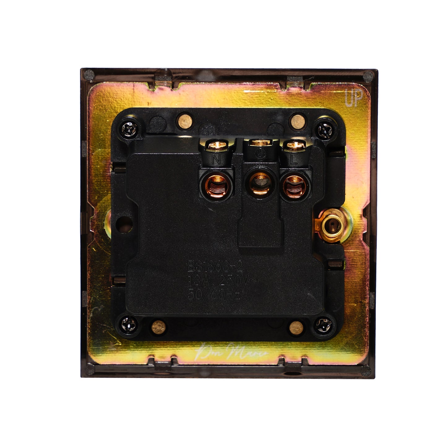 Single UK Socket 13A – On/Off – Stainless Steel