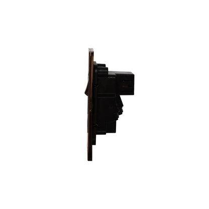 Single MF Socket 13A – On/Off + 2USB – Stainless Steel