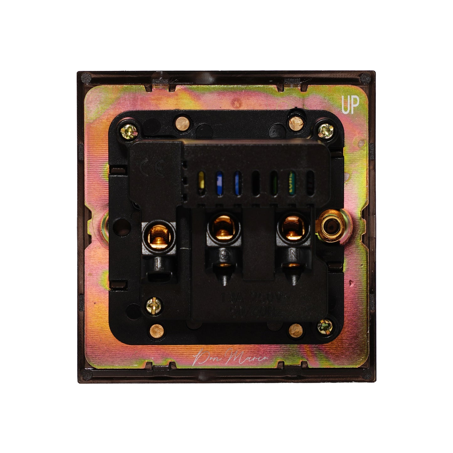 Single MF Socket 13A – On/Off + 2USB – Stainless Steel