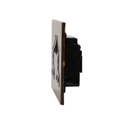 Double MF Socket 13A – On/Off – Stainless Steel