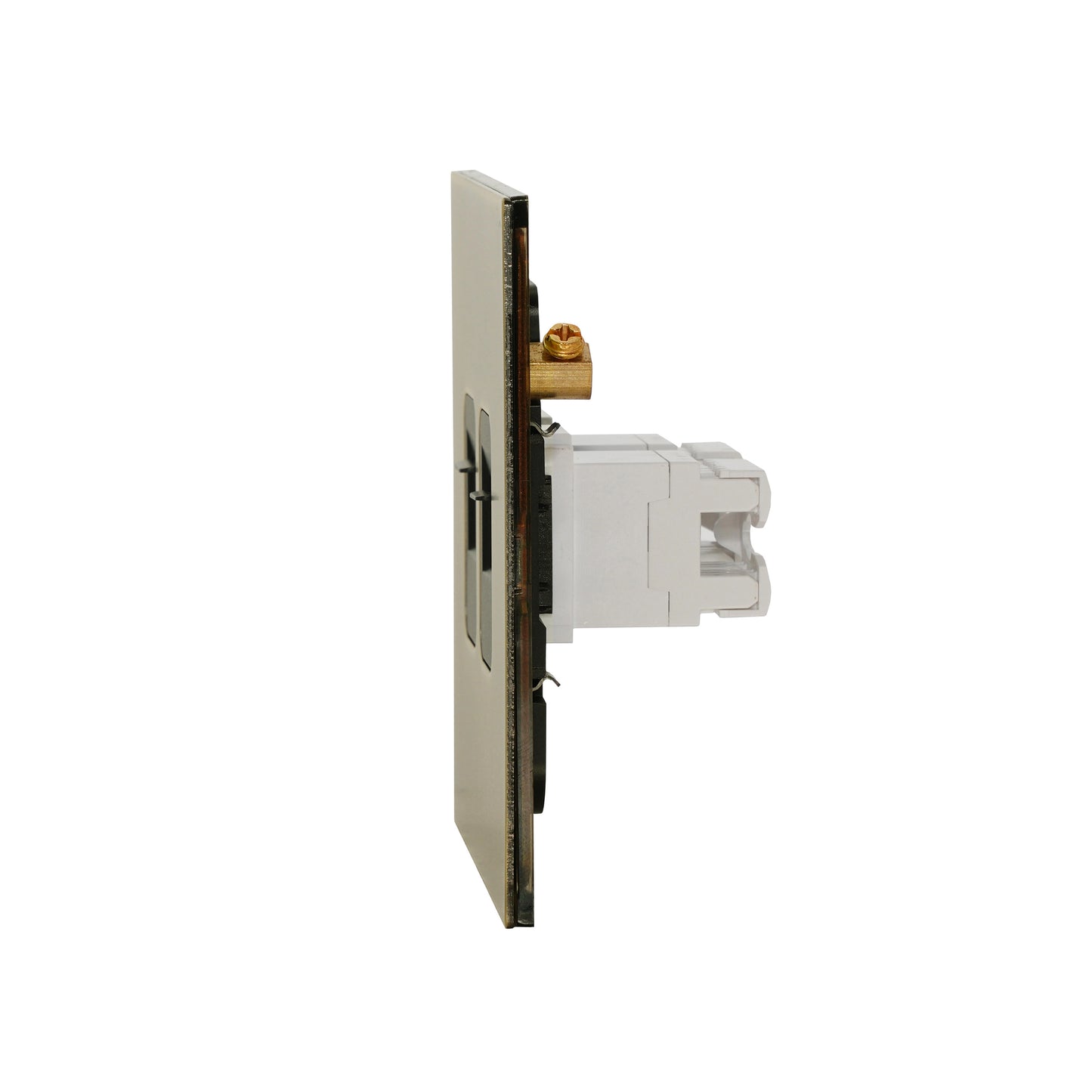 Tel + Computer Socket – Stainless Steel