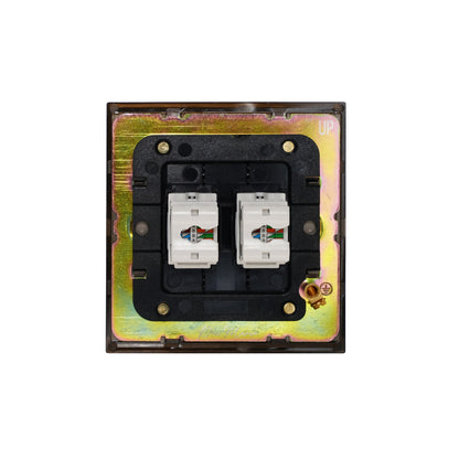 Double Computer Socket – Stainless Steel
