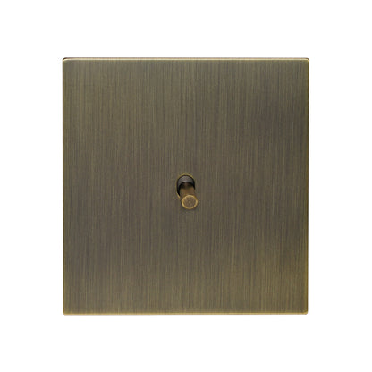 Door Bell Switch - Plain Toggle - Stainless Steel / Copper