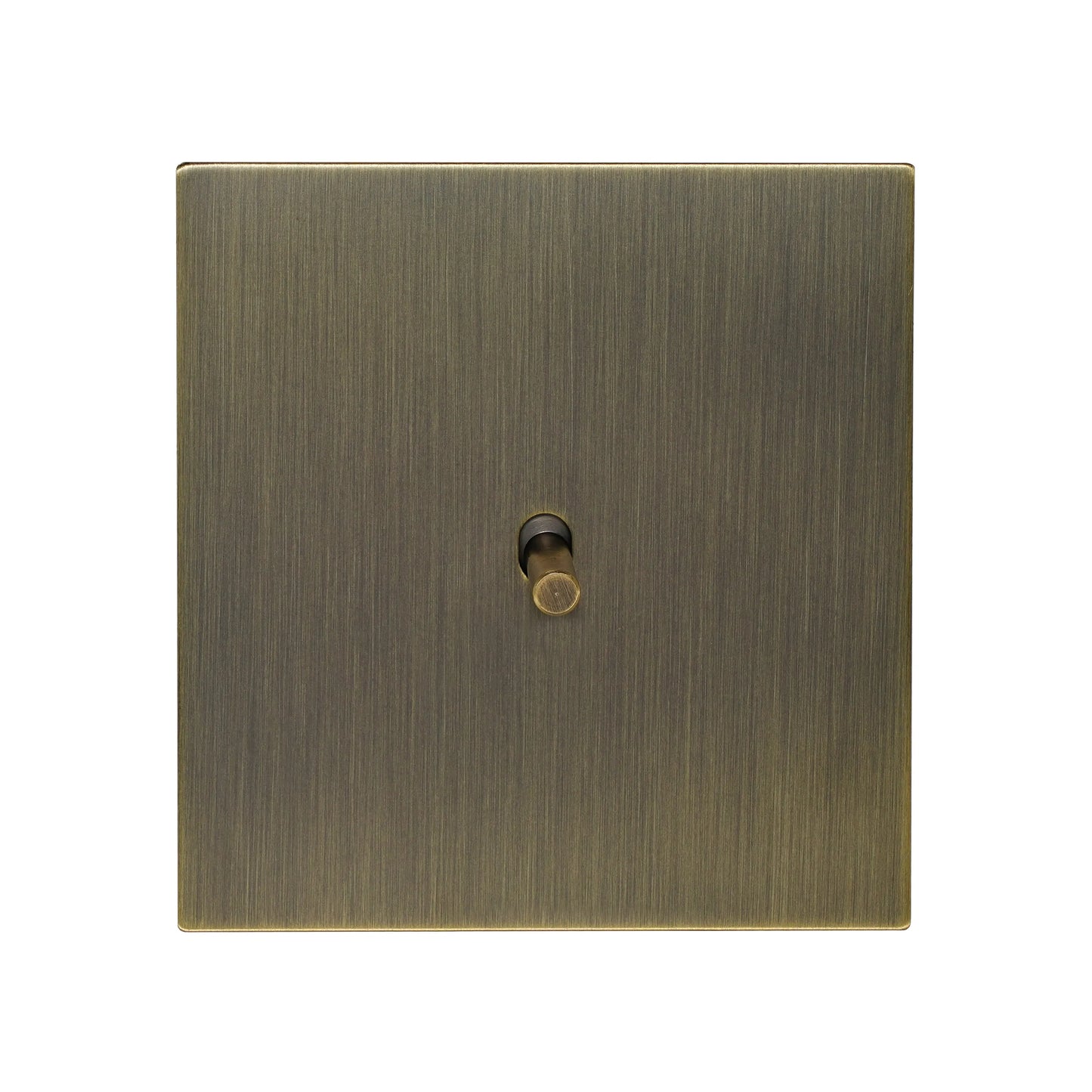 1 Gang 2 Way Switch – Plain Toggle – Stainless Steel / Copper
