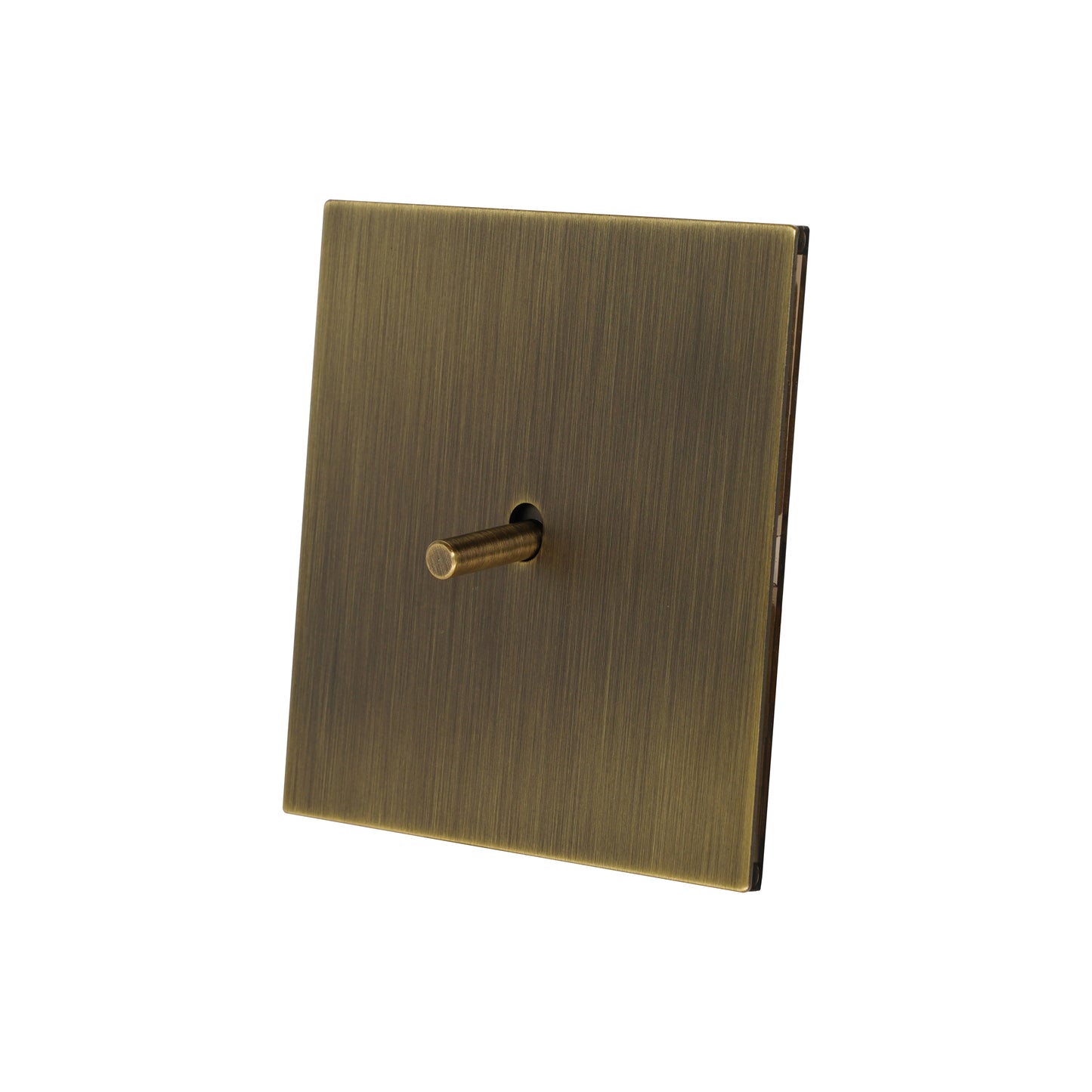 1 Gang 2 Way Switch – Plain Toggle – Stainless Steel / Copper