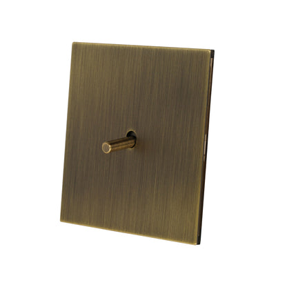 Door Bell Switch - Plain Toggle - Stainless Steel / Copper