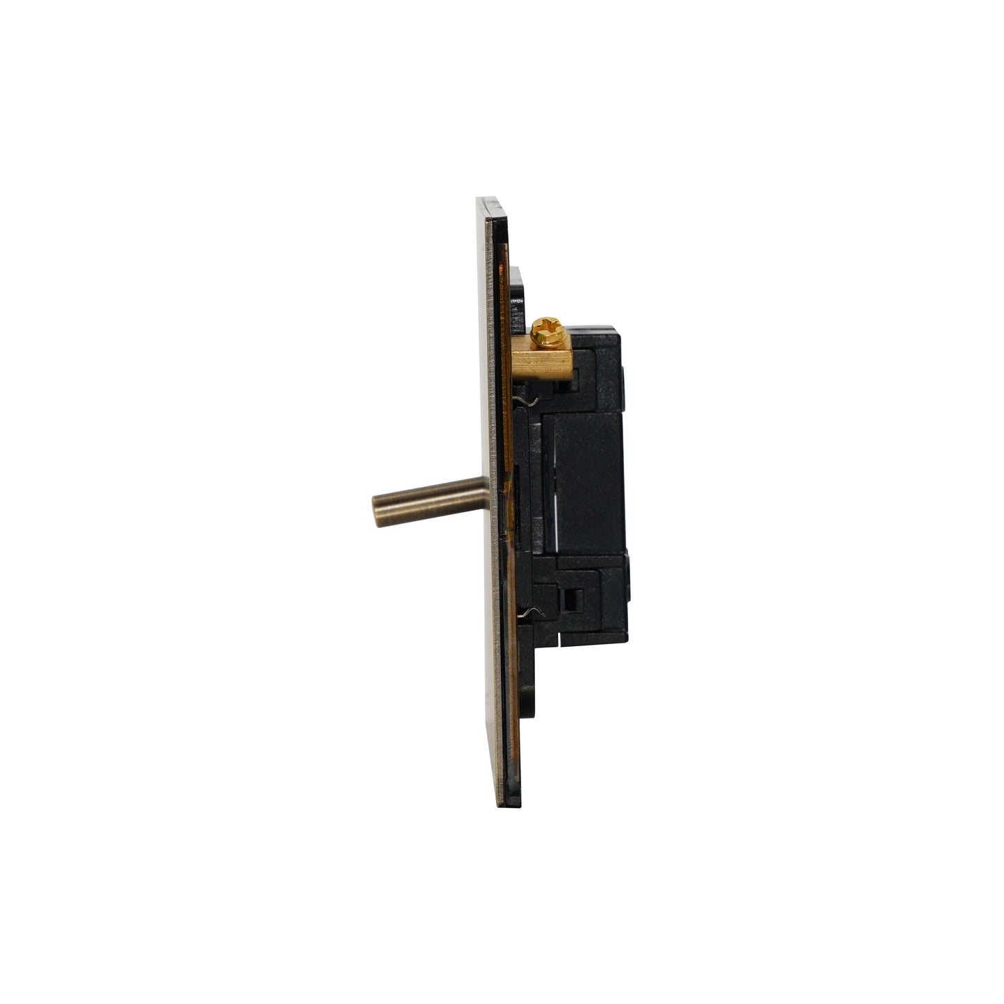 1 Gang 2 Way Switch – Plain Toggle – Stainless Steel / Copper