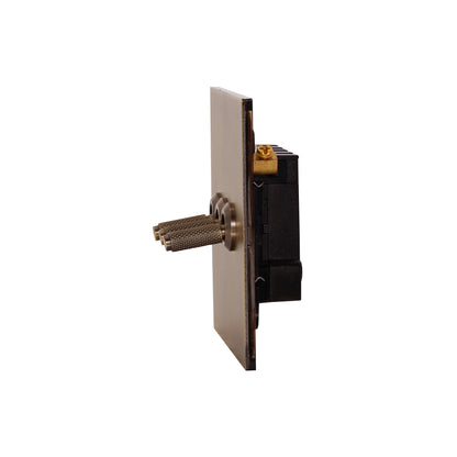 3 Gang 2 Way Switch – Knurled Toggle – Stainless Steel / Copper