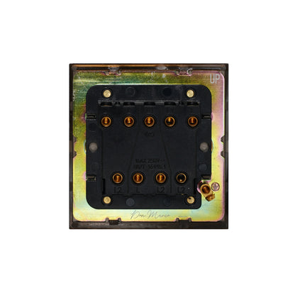 3 Gang 2 Way Switch – Knurled Toggle – Stainless Steel / Copper