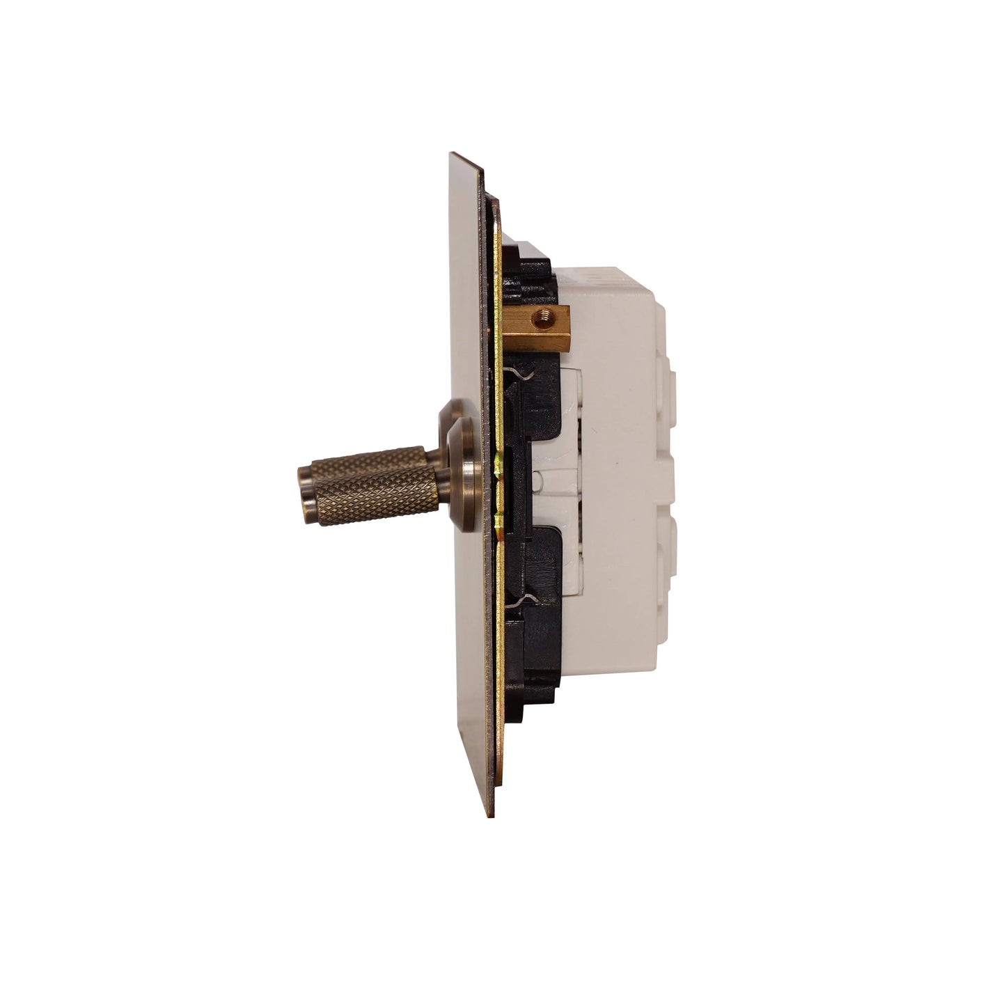 2 Gang Intermediate Switch – Knurled Toggle – Stainless Steel / Copper