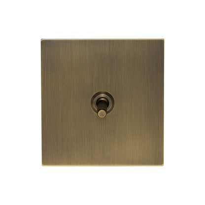 1 Gang 2 Way Switch – Knurled Toggle – Stainless Steel / Copper