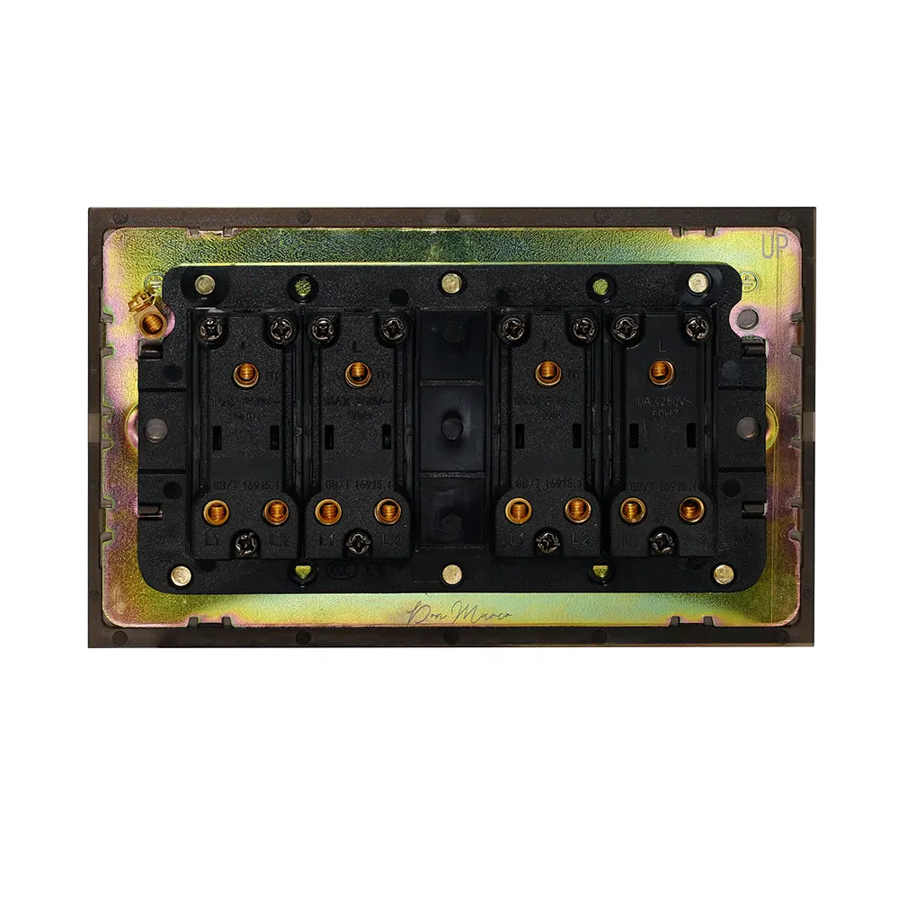 4 Gang 2 Way Switch (148) – Rocker Button – Stainless Steel