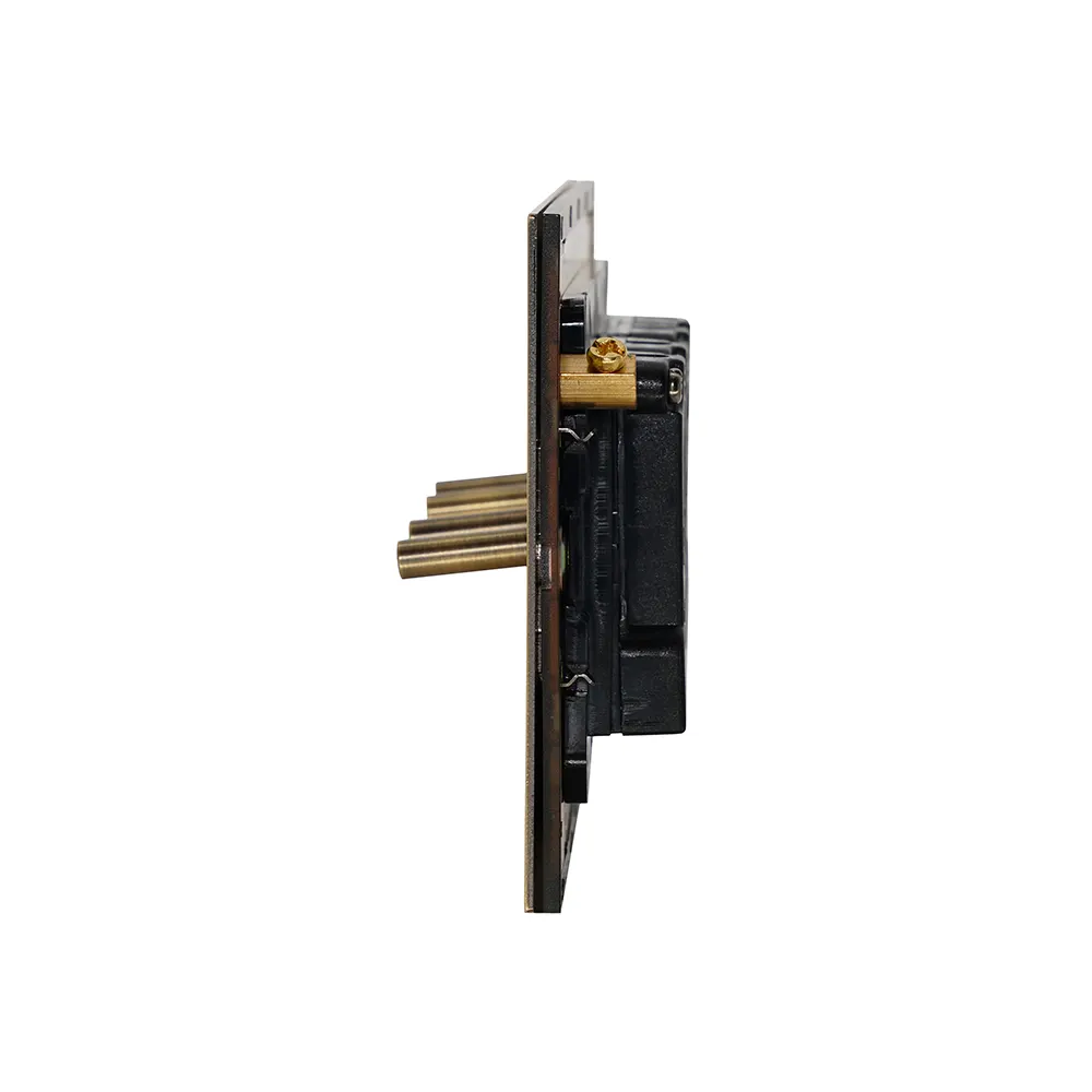 4 Gang 2 Way Switch (86) – Plain Toggle – Stainless Steel / Copper
