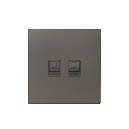Double Computer Socket (RJ45/CAT6) – Ultra Thin Acrylic Glass