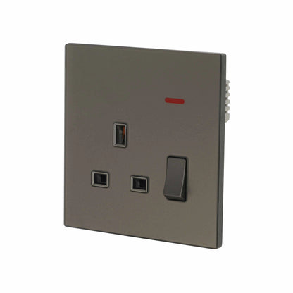 Single UK Socket 13A – Ultra Thin Acrylic Glass