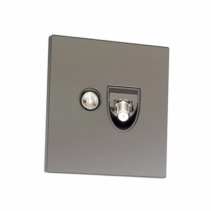 Satellite + TV Socket – Ultra Thin Acrylic Glass