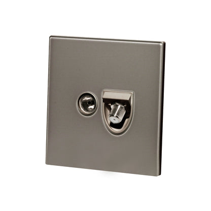 Satellite + TV Socket – Ultra Thin Acrylic Glass