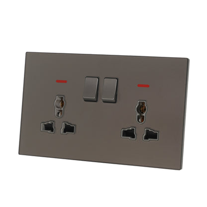 Double MF Socket 13A – Ultra Thin Acrylic Glass
