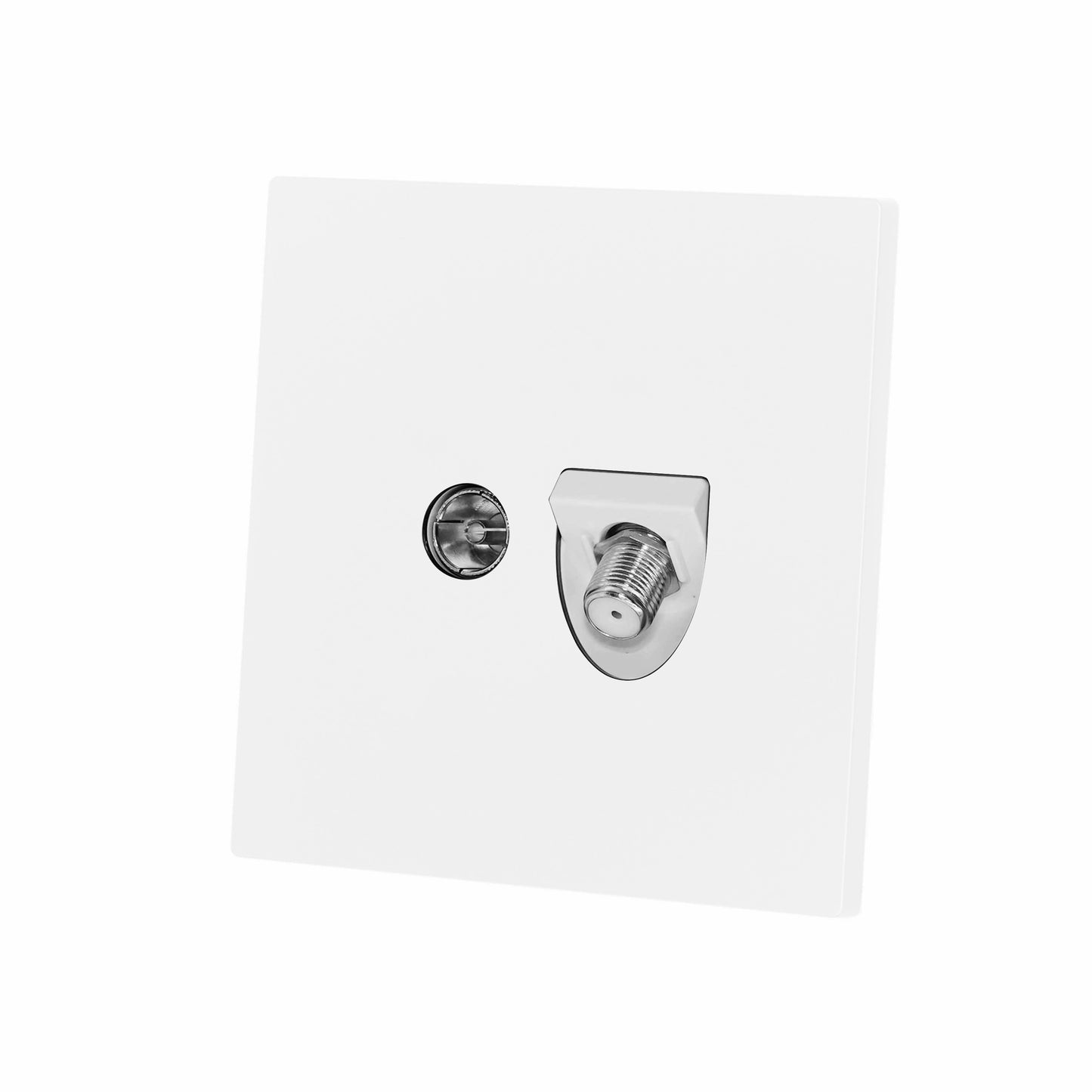 Satellite + TV Socket – Ultra Thin Plastic