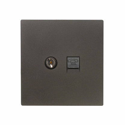 TV + Tel Socket – Ultra Thin Plastic
