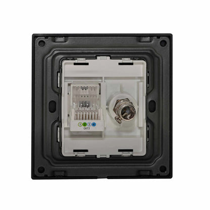 TV + Tel Socket – Ultra Thin Plastic