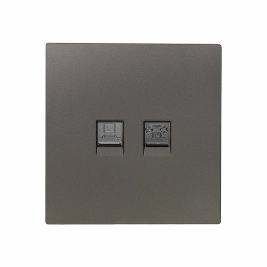 Computer + Tel Socket – (RJ45/CAT6) / RJ11 – Ultra Thin Plastic