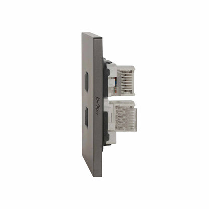 Computer + Tel Socket – (RJ45/CAT6) / RJ11 – Ultra Thin Plastic