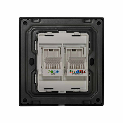 Computer + Tel Socket – (RJ45/CAT6) / RJ11 – Ultra Thin Plastic