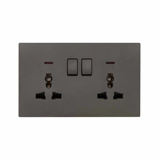 Double UK Socket 13A – Ultra Thin Plastic