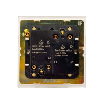 Double Light Dimmer 2 way Switch - 3watts～200watts - Stainless Steel